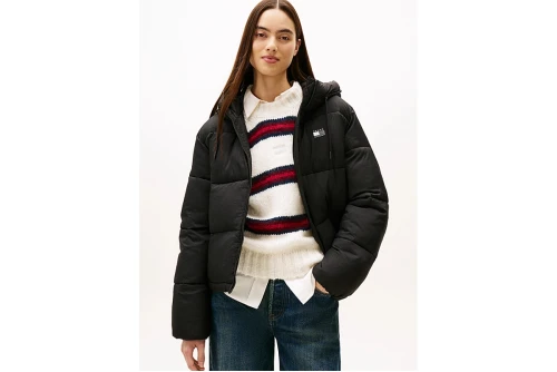 Tommy Jeans Water Repellent Ripstop Hooded Μπουφάν Puffer Γυναικείο (DW0DW21625 BDS)