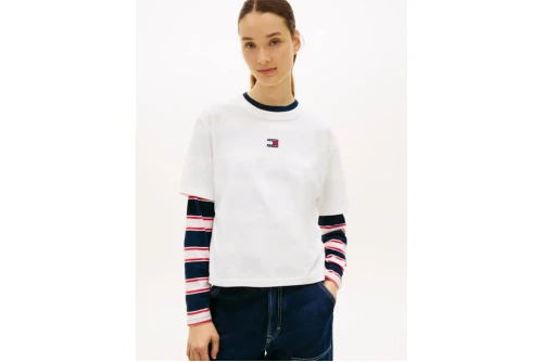 Tommy Jeans Badge Boxy T-Shirt Γυναικείο (DW0DW22202 YBL)