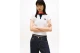 Tommy Jeans Badge Henley Ribbed Γυναικείο Κοντομάνικο T-Shirt Εκρού, Μπλε Σκούρο