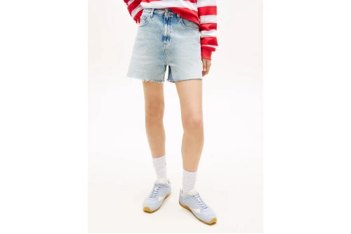 Tommy Jeans Faded Straight Leg Mom Σορτς Τζιν Γυναικείο (DW0DW22694 1AB)