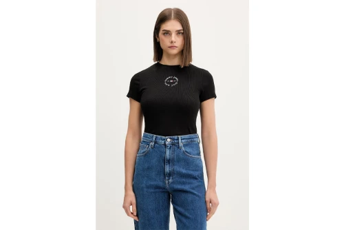 Tommy Jeans Slim Essential Logo Rib T-Shirt Γυναικείο (DW0DW22807 BDS)