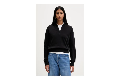Tommy Jeans Slim Flag Μπλούζα Με Φερμουάρ Γυναικεία (DW0DW22835 BDS)