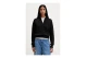 Tommy Jeans Slim S Flag 1-4 Zip Mockneck Γυναικεία Μακρυμάνικη Μπλούζα με Φερμουάρ Μαύρη