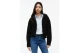 Tommy Jeans Teddy Fleece Hoody Γυναικεία Ζακέτα Sherpa με Κουκούλα Μαύρη