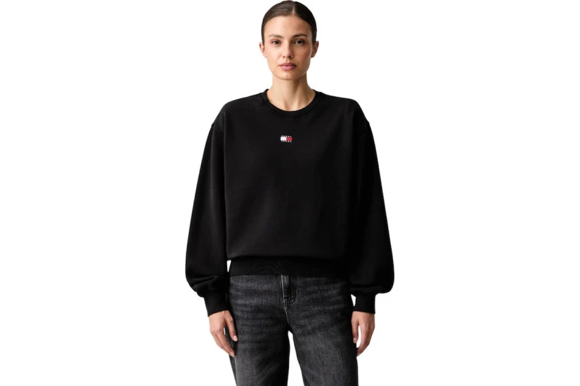 Tommy Jeans Badge Crew Μπλούζα Με Λαιμόκοψη Γυναικεία (DW0DW23297 BDS)