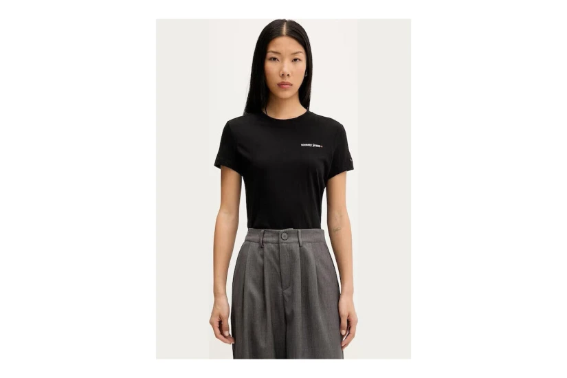 Tommy Jeans Γυναικείο Κοντομάνικο T-Shirt Μαύρο