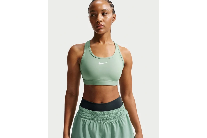 Nike Swoosh Sports Γυναικείο Αθλητικό Μπουστάκι Φυστικί