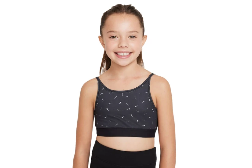 Nike Dri-FIT Light Support Παιδικό Μπουστάκι Μαύρο