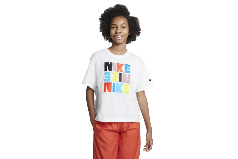 Nike Sportswear Boxy Print Παιδικό Κοντομάνικο T-Shirt Λευκό