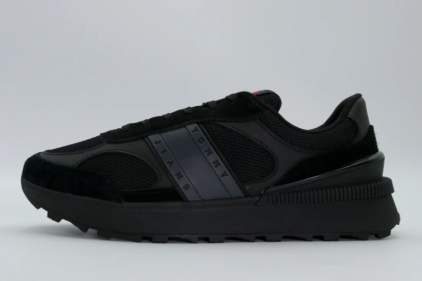 Tommy Jeans Technical Ανδρικά Runner Sneakers Μαύρα