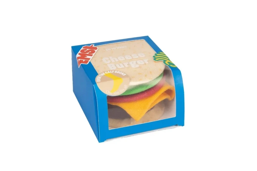 Eat My Socks Cheese Burger Unisex Ψηλές Κάλτσες 1 Ζευγάρι
