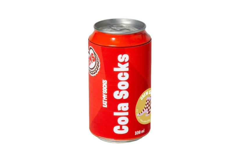 Eat My Socks Cola Unisex Ψηλές Κάλτσες Λευκές, Καφέ, Εκρού 1 Ζευγάρι