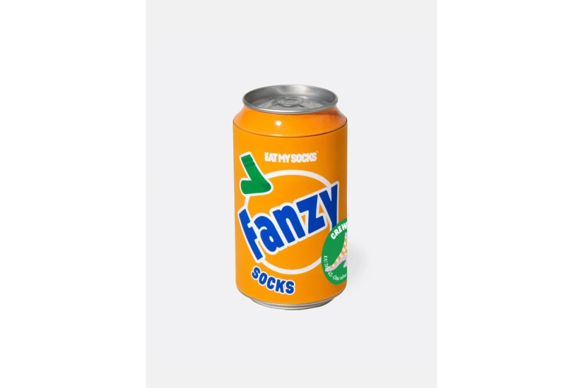 Eat My Socks Fanzy Unisex Ψηλές Κάλτσες Λευκές, Πορτοκαλί 1 Ζευγάρι