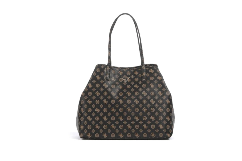 Guess Eco Victtoria Γυναικεία Shopper Τσάντα Καφέ, Μπεζ