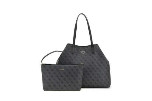 Guess Eco Victtoria Large 2 In 1 Τσάντα Tote (ESG951429 COAL LOGO)