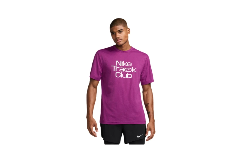 Nike Track Club Dri-FIT Ανδρικό Κοντομάνικο T-Shirt Μωβ