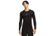 Nike Pro Dri-FIT Fitness Ανδρική Μακρυμάνικη Μπλούζα με Λαιμόκοψη Μαύρη