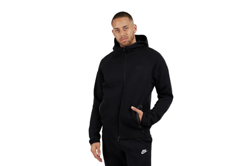 Nike Sportswear Tech Fleece Ανδρική Ζακέτα Με Κουκούλα Μαύρη