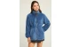 Funky Buddha Γυναικεία Ζακέτα Fleece Μπλε