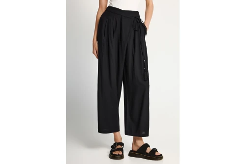 Funky Buddha Viscose Παντελόνα Γυναικεία (FBL013-100-02-BLACK)