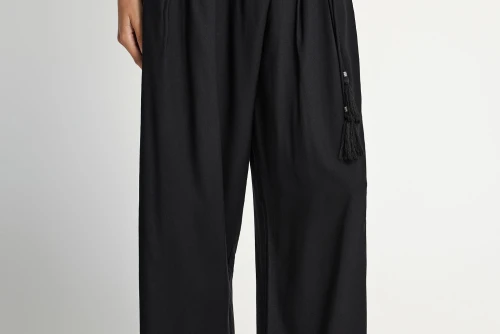 Funky Buddha Viscose Παντελόνα Γυναικεία (FBL013-100-02-BLACK)