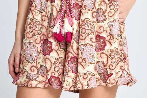 Funky Buddha Floral Σορτς Casual Γυναικείο (FBL013-101-03-PINK-LEMONADE)