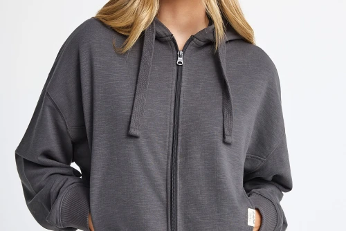 Funky Buddha Ζακέτα Βαμβακερή Γυναικεία (FBL013-101-06-ANTHRACITE)