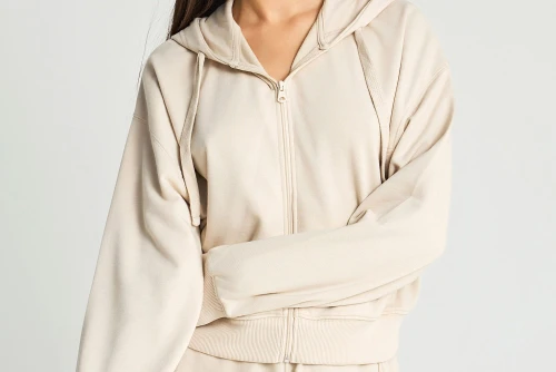 Funky Buddha Ζακέτα Βαμβακερή Γυναικεία (FBL013-101-06-CLOUD-CREAM)