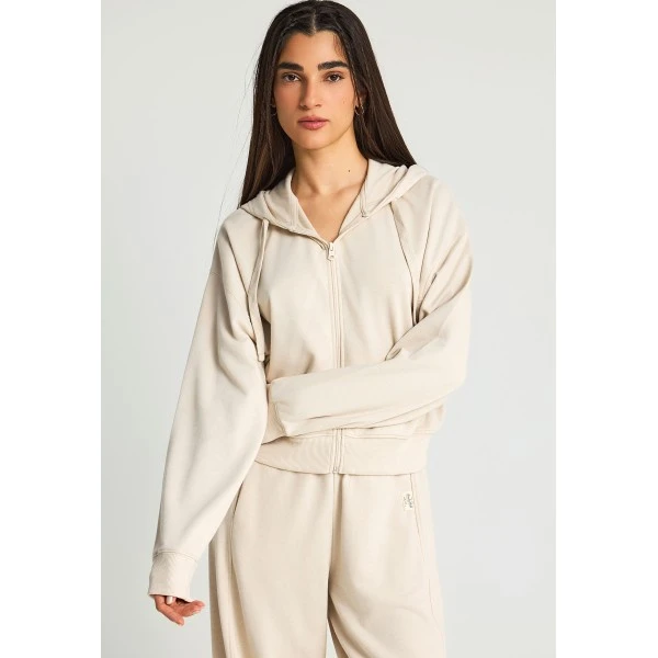 Funky Buddha Ζακέτα Βαμβακερή Γυναικεία (FBL013-101-06-CLOUD-CREAM)