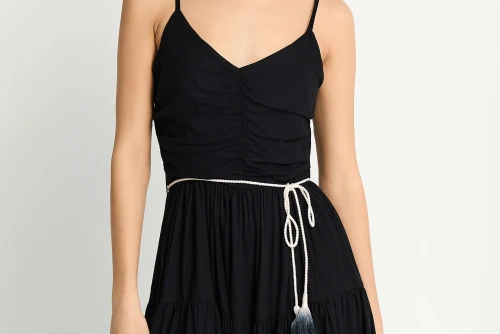 Funky Buddha Φόρεμα Mini Γυναικείο (FBL013-101-13-BLACK)