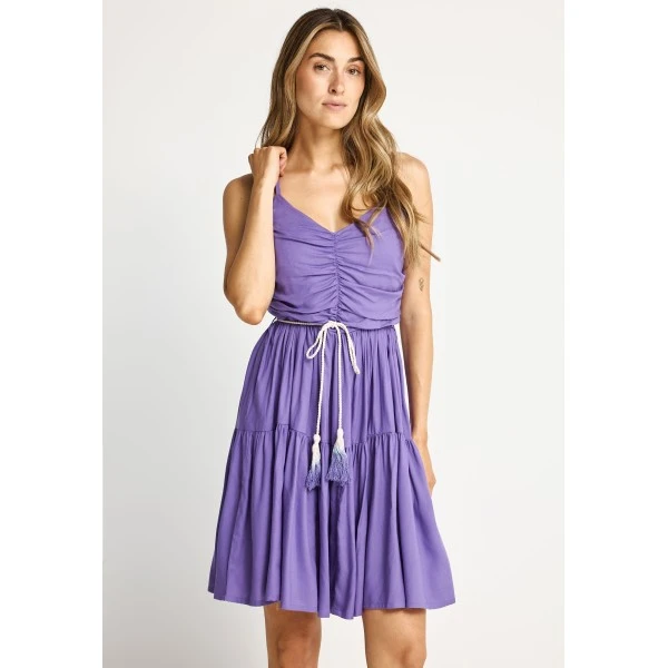Funky Buddha Φόρεμα Mini Γυναικείο (FBL013-101-13-DUSTY-LAVENDER)