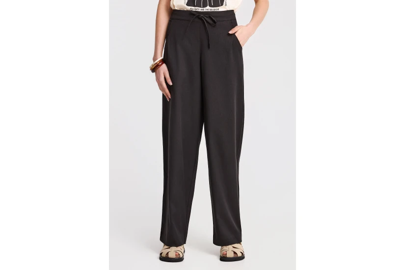 Funky Buddha Γυναικείο Παντελόνι Casual Μαύρο
