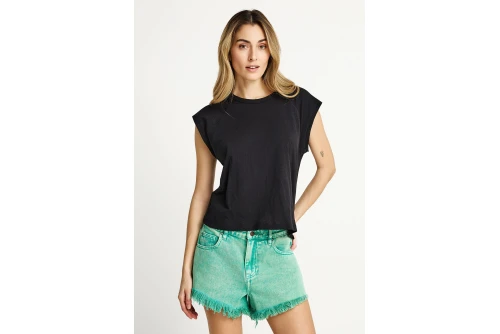 Funky Buddha The Basics Collection T-Shirt Γυναικείο (FBL013-102-04-BLACK)