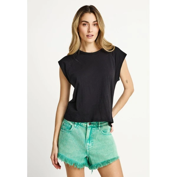 Funky Buddha The Basics Collection T-Shirt Γυναικείο (FBL013-102-04-BLACK)