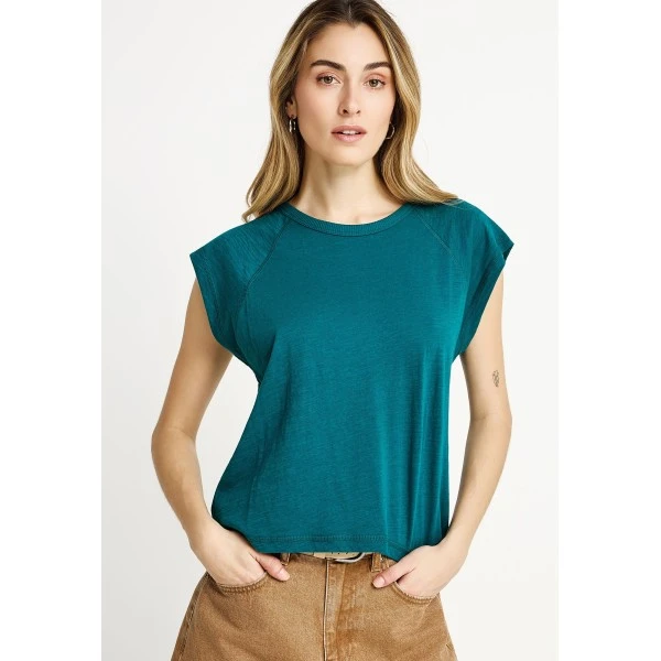 Funky Buddha The Basics Collection T-Shirt Γυναικείο (FBL013-102-04-EMERALD)