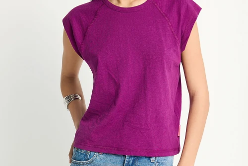 Funky Buddha The Basics Collection T-Shirt Γυναικείο (FBL013-102-04-GRAPE-JUICE)