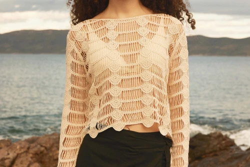 Funky Buddha Loose Μπλούζα Πλεκτή Γυναικεία (FBL013-102-07-CHALK)