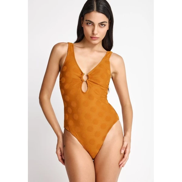 Funky Buddha Towel Pattern Μαγιό Ολόσωμο Γυναικείο (FBL013-102-16-SPICY-PUMPKIN)