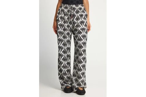 Funky Buddha Wide Leg Παντελόνα Γυναικεία (FBL013-103-02-BLACK)