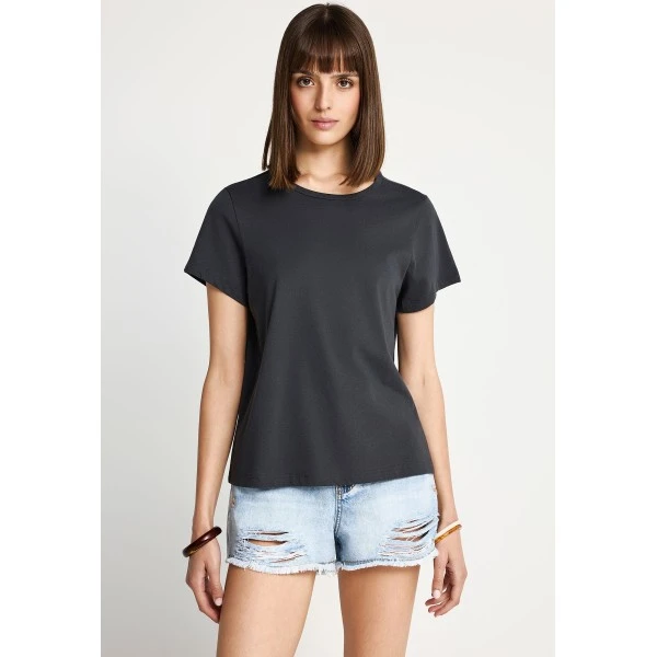 Funky Buddha The Basics Collection T-Shirt Γυναικείο (FBL013-103-04-ANTHRACITE)