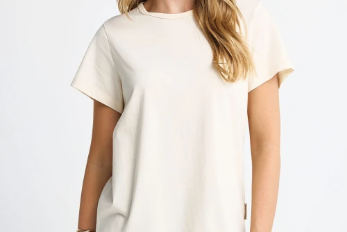 Funky Buddha The Basics Collection T-Shirt Γυναικείο (FBL013-103-04-CHALK)