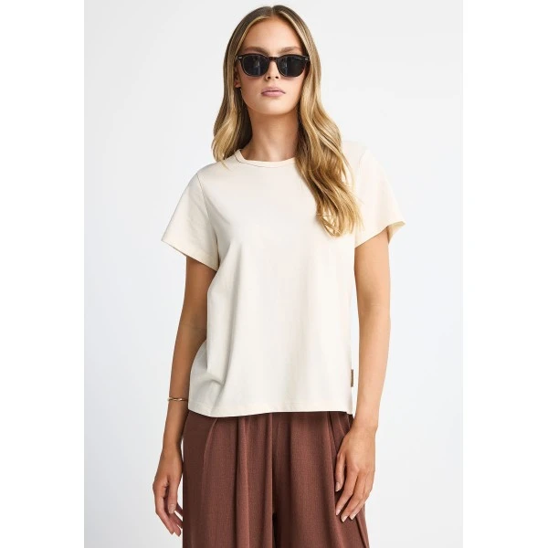Funky Buddha The Basics Collection T-Shirt Γυναικείο (FBL013-103-04-CHALK)