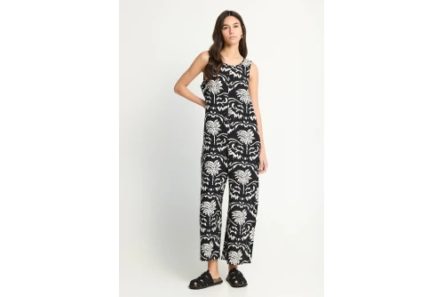 Funky Buddha Boho Ολόσωμη Φόρμα Γυναικεία (FBL013-103-12-BLACK)