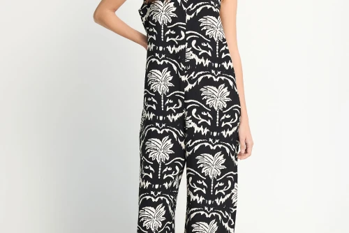 Funky Buddha Boho Ολόσωμη Φόρμα Γυναικεία (FBL013-103-12-BLACK)