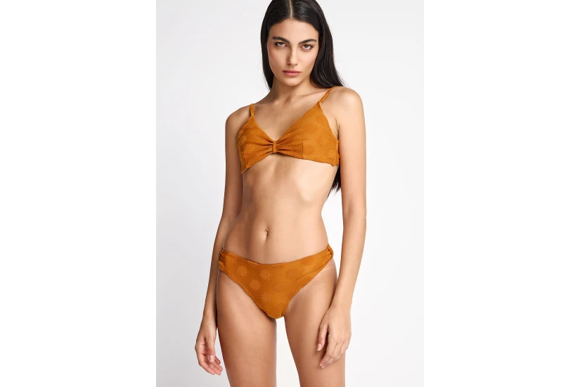 Funky Buddha Towel Pattern Γυναικείο Μαγιό Bikini Top Πορτοκαλί