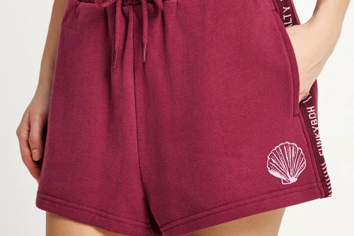 Funky Buddha Loose Σορτς Αθλητικό Γυναικείο (FBL013-105-03-BURGUNDY)