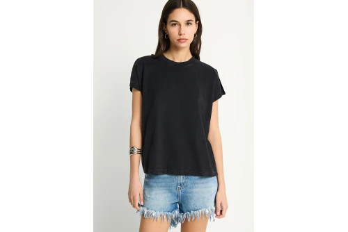 Funky Buddha Slit Sleeve T-Shirt Γυναικείο (FBL013-106-04-BLACK)