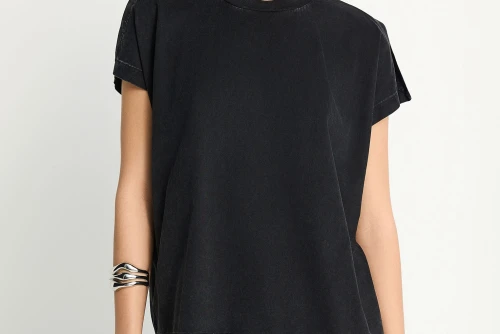 Funky Buddha Slit Sleeve T-Shirt Γυναικείο (FBL013-106-04-BLACK)
