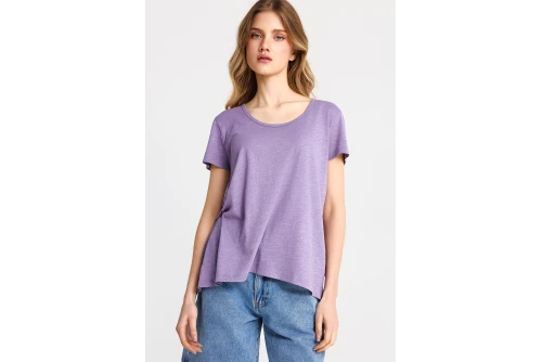 Funky Buddha The Basics Collection T-Shirt Γυναικείο (FBL013-107-04-DUSTY-LAVENDER)
