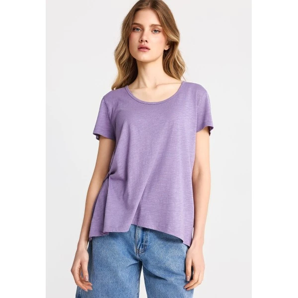 Funky Buddha The Basics Collection T-Shirt Γυναικείο (FBL013-107-04-DUSTY-LAVENDER)